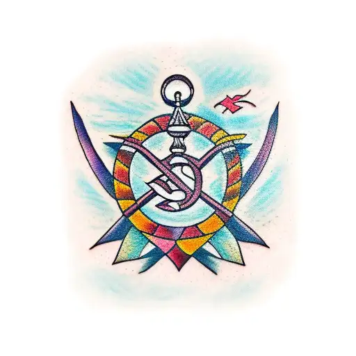 coptic alphabet designed into a cross tattoo design idea