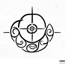 christian symbols with abstract design tattoo design idea
