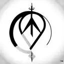 christian symbols with abstract design tattoo design idea