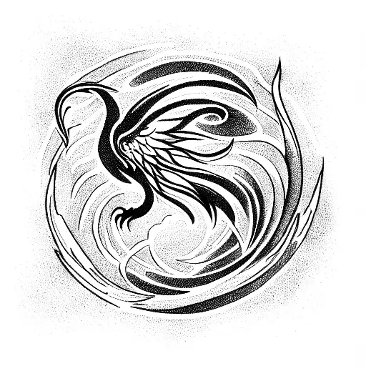 Phoenix tattoo design idea