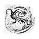 Phoenix tattoo design idea