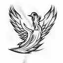 Phoenix tattoo design idea