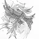 Phoenix tattoo design idea