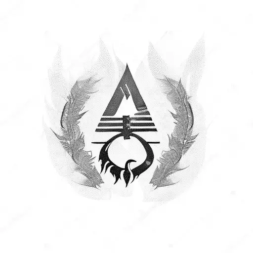 special forces with knife and leaves tattoo design idea