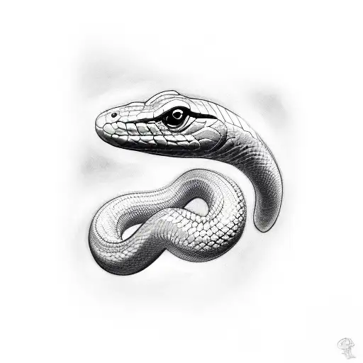 Snake horse love tattoo design idea