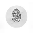 avocado tattoo design idea