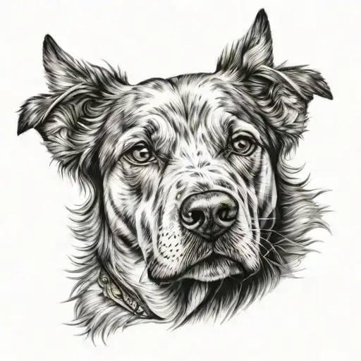 dog breed tattoo design idea