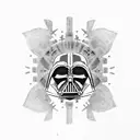 darth vader harley davidson tattoo design idea