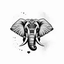 Elephant tattoo design idea