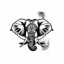 Elephant tattoo design idea
