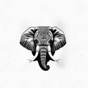 Elephant tattoo design idea