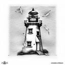 Lighthouse tattoo design idea