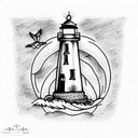 Lighthouse tattoo design idea