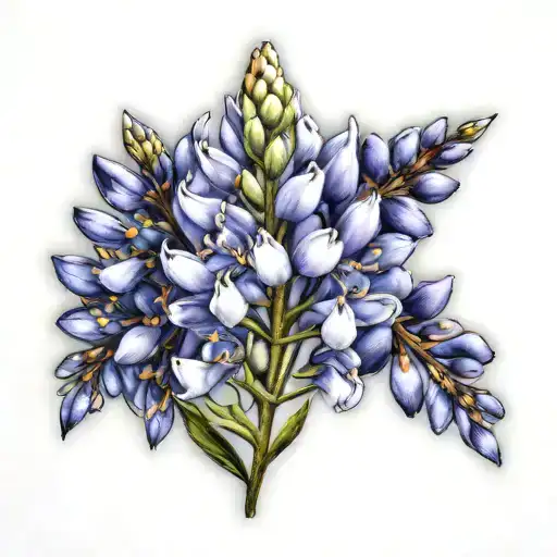 lupine flower tattoo design idea