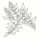 lupine flower tattoo design idea
