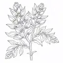 lupine flower tattoo design idea