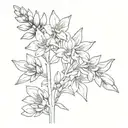 lupine flower tattoo design idea