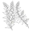 lupine flower tattoo design idea