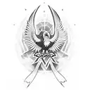 Albanian Eagle with Illyrian Symbols tattoo design idea