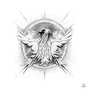 Albanian Eagle with Illyrian Symbols tattoo design idea