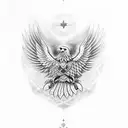 Albanian Eagle with Illyrian Symbols tattoo design idea