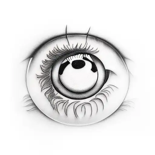 green eye, boy with soccer ball tattoo design idea