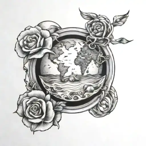 me on earth reaching my goals  tattoo design idea