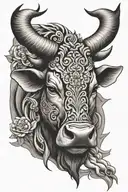 chinese zodiac ox tattoo design idea