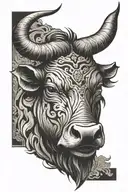 chinese zodiac ox tattoo design idea