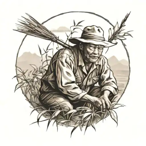 The story of the chinese farmer tattoo design idea