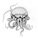 OCTOPUS SKULL tattoo design idea