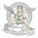 rune freya goddess tattoo design idea
