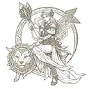 rune freya goddess tattoo design idea