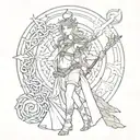 rune freya goddess tattoo design idea