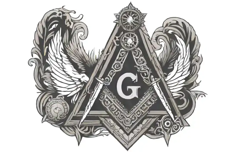 Freemason symbolism  tattoo design idea
