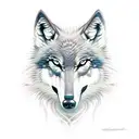 wolf snake biting tattoo design idea