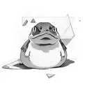 Psyduck and an Opal gemstone  tattoo design idea