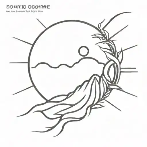 1971 with rising sun setting tattoo design idea