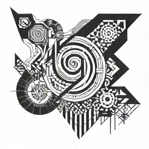 Number 9 realms tattoo design idea