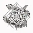 Number 9 tattoo design idea