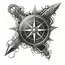 compass spanner arms  tattoo design idea