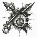 compass spanner arms  tattoo design idea
