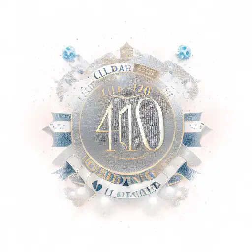 Celebrate 10 years wedding anniversary showing the X roman number tattoo design idea