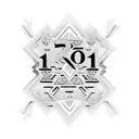 Celebrate 10 years wedding anniversary showing the X roman number tattoo design idea