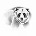 bears forest dogs tattoo design idea