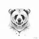 bears forest dogs tattoo design idea