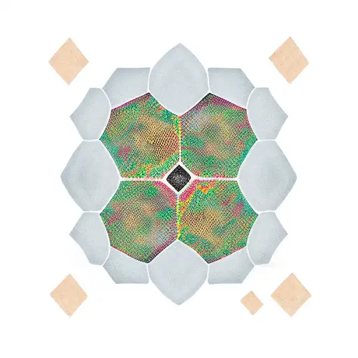 honeycomb harlequin rugby tattoo design idea