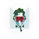 Yes Man from Fallout New Vegas with text banner that says "No Gods No Masters" tattoo design idea