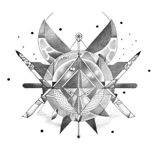 Sagittarius constellation  tattoo design idea