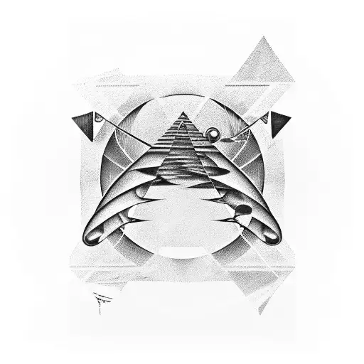 Bass guitar strings forming the iconic Pink Floyd prism tattoo design idea